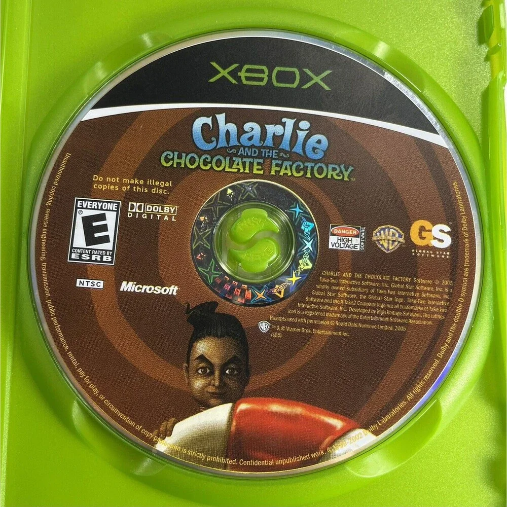 Charlie and the Chocolate Factory Microsoft Xbox 2005 Complete w/ Manual Tested